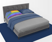 USA Gay Pride Fabric Standard Pillowcase – Artistic Decorative Front, White Back