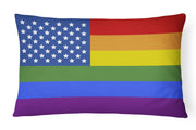 USA Gay Pride Canvas Fabric Decorative Pillow