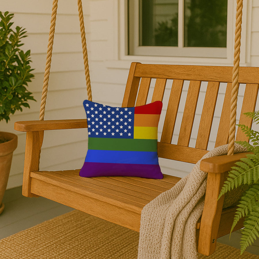 USA Pride Throw Pillow - 14x14 Decorative Pillow – Art for Your Home & Patio