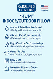 USA Pride Throw Pillow - 14x14 Decorative Pillow – Art for Your Home & Patio