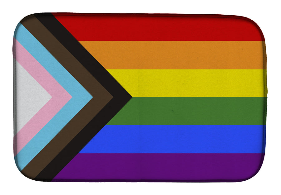 Progress Pride Dish Drying Mat – Absorbent, Artistic Kitchen Essentials