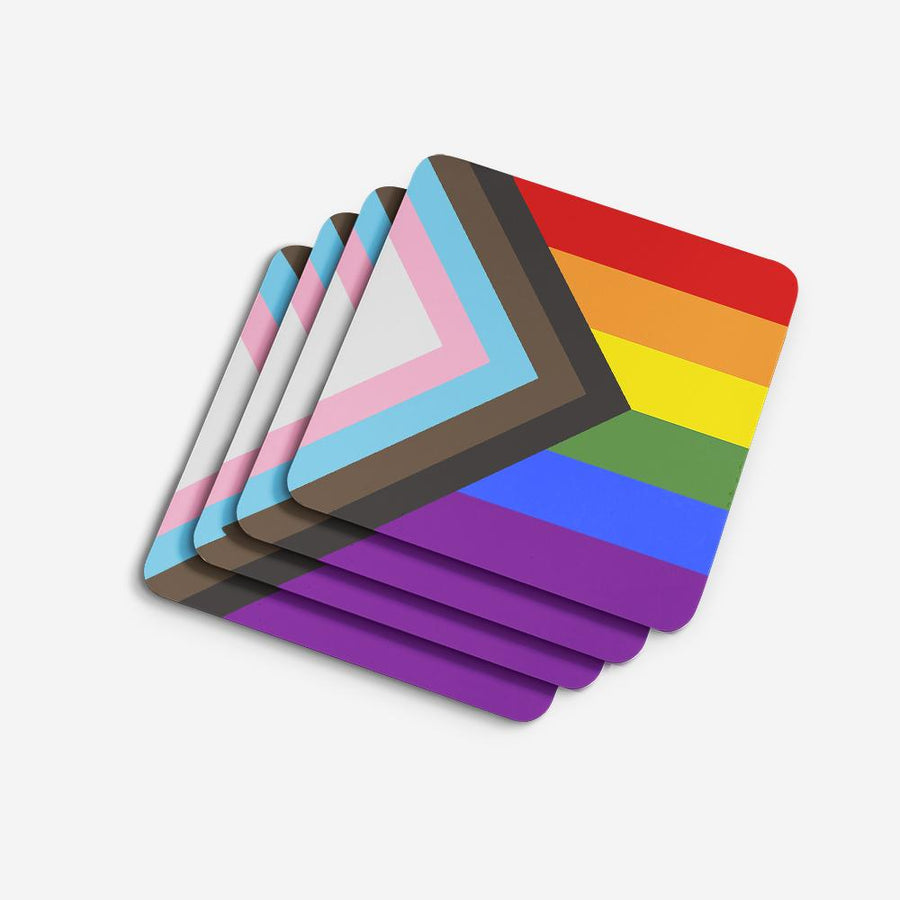 Progress Pride Foam Coaster