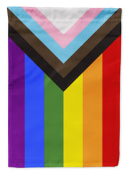 Gay Pride Progress Pride Garden Flag – LGBTQ+ Inclusive Outdoor Yard Decor