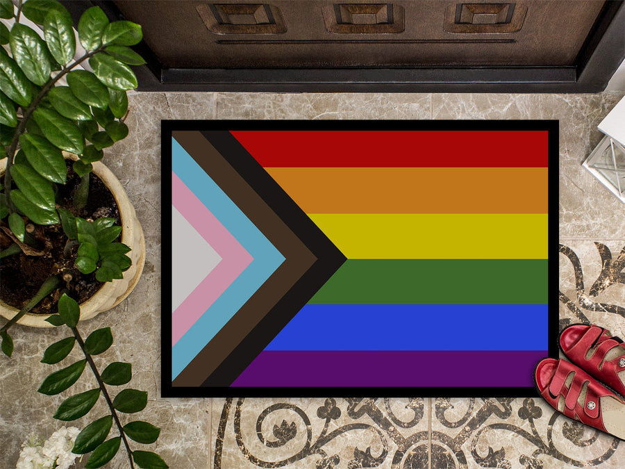 Progress Pride Doormat - 24x36 Decorative Floor Mat – Indoor/Outdoor Rug