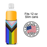 Gay Pride Progress Pride  Hugger for slim cans