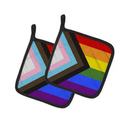 Progress Pride Pot Holders - Set of 2 - Heat-Resistant Kitchen Essentials