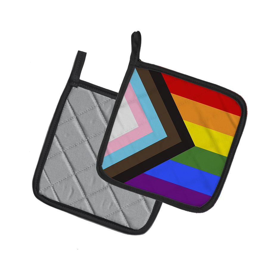Progress Pride Pot Holders - Set of 2 - Heat-Resistant Kitchen Essentials