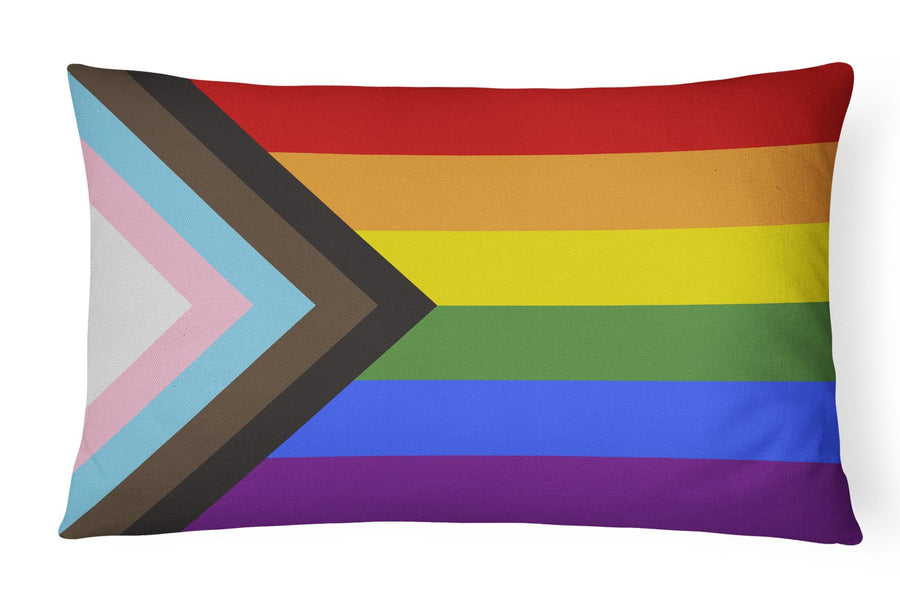 Progress Pride Canvas Fabric Decorative Pillow