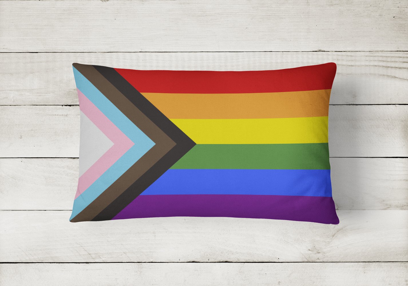 Progress Pride Canvas Fabric Decorative Pillow