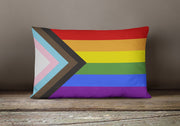 Progress Pride Canvas Fabric Decorative Pillow