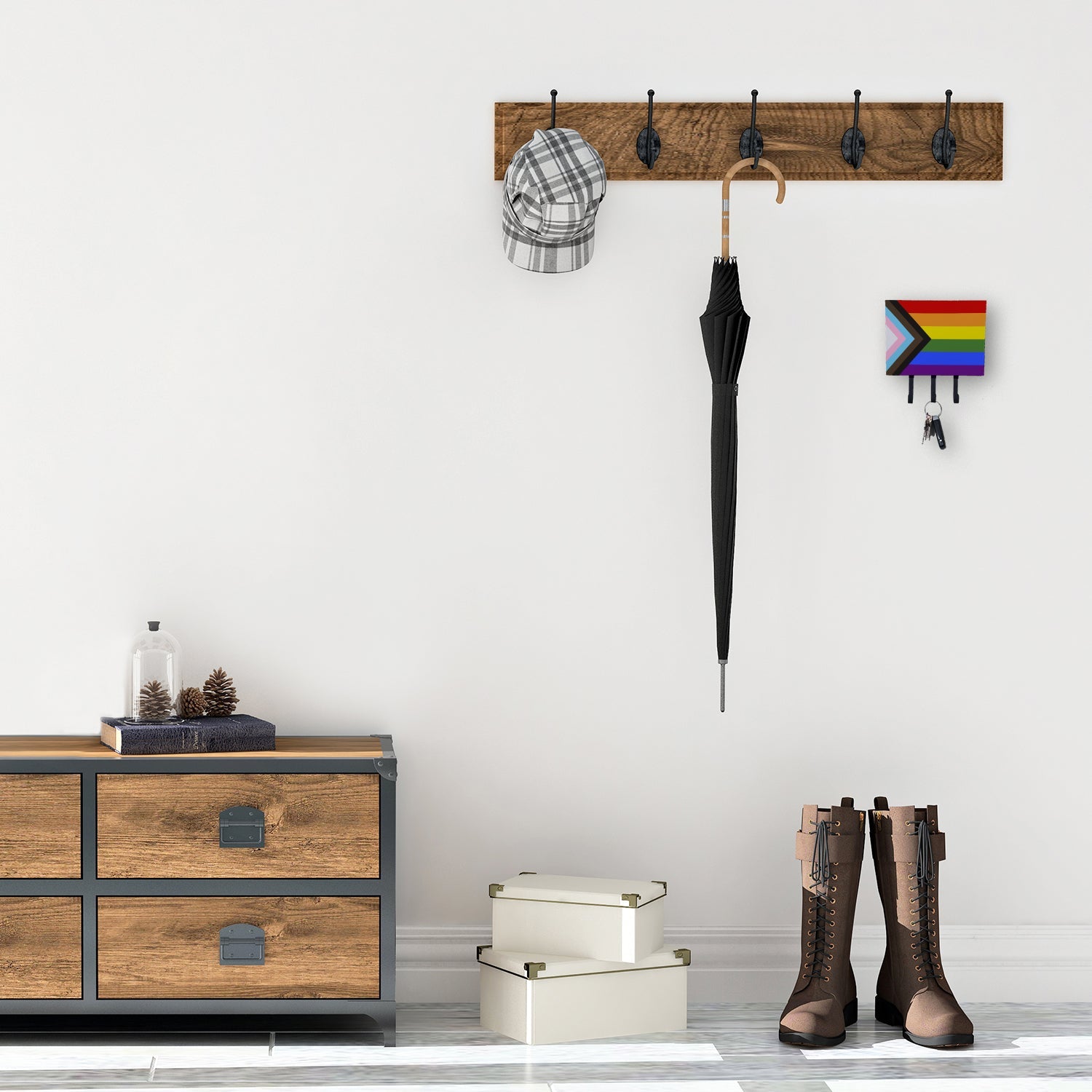 Gay Pride Progress Pride Leash or Key Holder