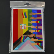 Gay Pride Parade Progress Pride Greeting Cards -  Blank Note Cards – 8-Pack of Artist-Designed Cards with Envelopes
