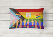 Gay Pride Parade Progress Pride Canvas Fabric Decorative Pillow