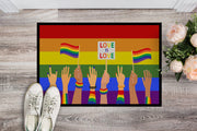 Gay Pride Parade Doormat - 24x36 Decorative Floor Mat – Indoor/Outdoor Rug with Artistic Flair