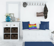 Love Wins Mosaic Heart Canvas Fabric Decorative Pillow