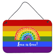 Gay Pride Love is Love Mosaic Rainbow Wall or Door Hanging Prints