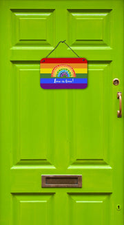 Gay Pride Love is Love Mosaic Rainbow Wall or Door Hanging Prints