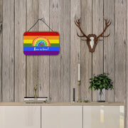 Gay Pride Love is Love Mosaic Rainbow Wall or Door Hanging Prints
