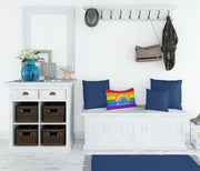 Love is Love Mosaic Rainbow Canvas Fabric Decorative Pillow