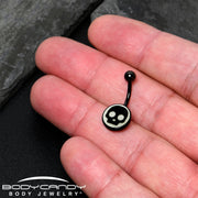 Glow in the Dark Simple Skull Belly Ring by Onyx O