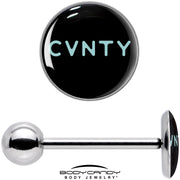 Phrase Logo CVNTY Barbell Tongue Ring by Onyx O