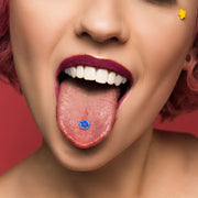 Floral Star of David Barbell Tongue Ring by Onyx O