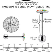 Waving Cat Barbell Tongue Ring by Onyx O