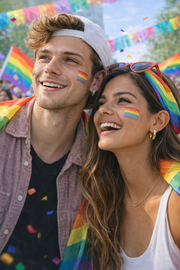 LGBTQ+ Pride Rainbow Hoop Earrings – For Every Identity | Stainless Steel Gold or Silver Plated | Pride Jewelry Gift