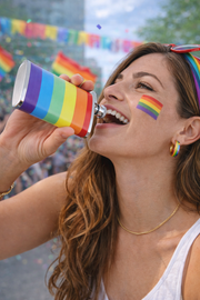 LGBTQ+ Pride Rainbow 8oz Stainless Steel Flask – For Every Identity | Portable Rainbow Hip Flask | Pride Gift Idea