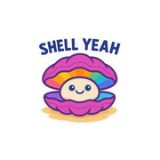 "Shell Yeah" Funny Sarcastic Clam Sticker