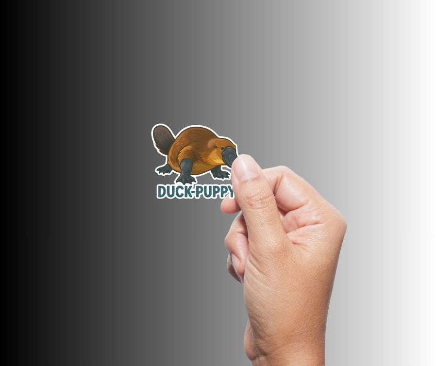 "DUCK-PUPPY" Cute Funny Duck-Billed Platypus Sticker