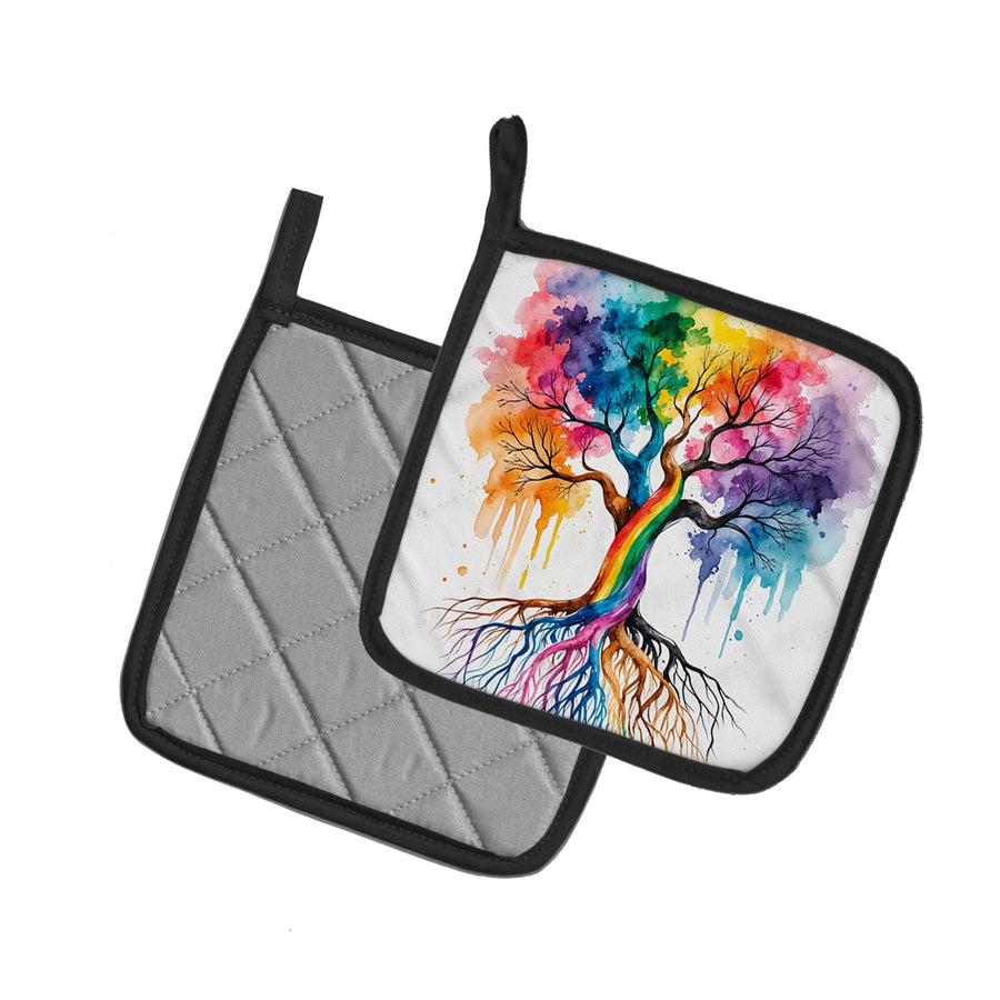 Rooted in Gay Pride Pair of Pot Holders