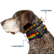 Distressed Rainbow Pride Flag Plastic Clip Collar
