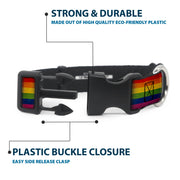Distressed Rainbow Pride Flag Plastic Clip Collar