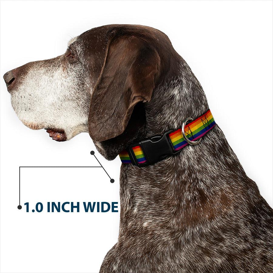 Distressed Rainbow Pride Flag Plastic Clip Collar