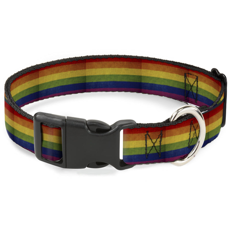 Distressed Rainbow Pride Flag Plastic Clip Collar