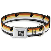 Dog Bone Seatbelt Buckle Collar - Bear Pride Flag