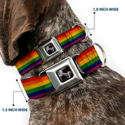 Distressed Rainbow Pride Seatbelt Buckle Collar