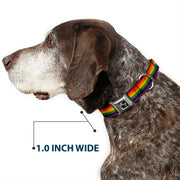 Distressed Rainbow Pride Seatbelt Buckle Collar