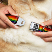 Distressed Rainbow Pride Seatbelt Buckle Collar