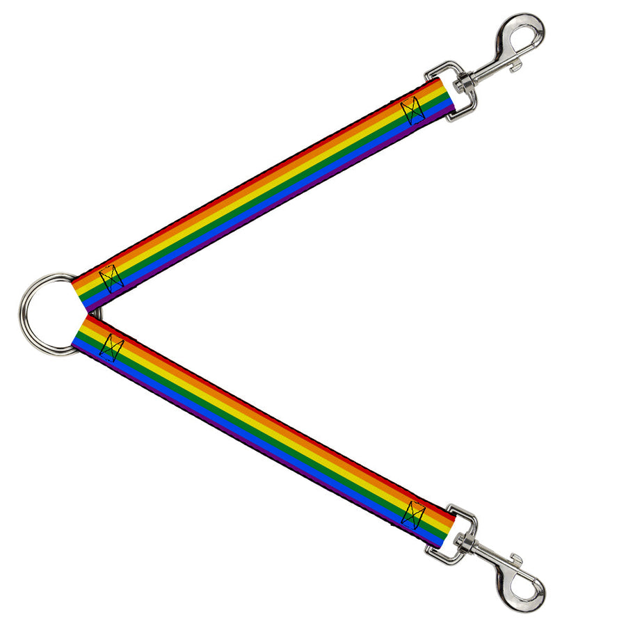 Rainbow Pride Flag Double Dog Leash Splitter