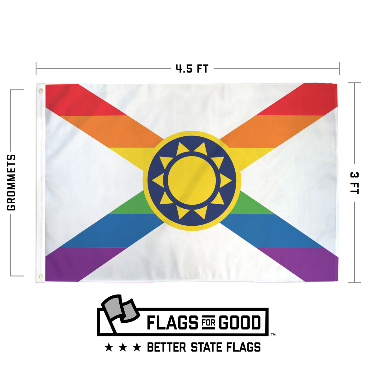 Florida Sunshine LGBTQ+ Pride Flag
