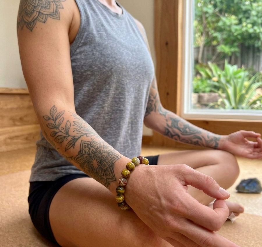 🐝 Bumble Bee Jasper Statement Bracelet – Rare Natural Gemstone | Limited Supply | Three Bead Sizes