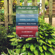Holiday Wish List Garden Flag