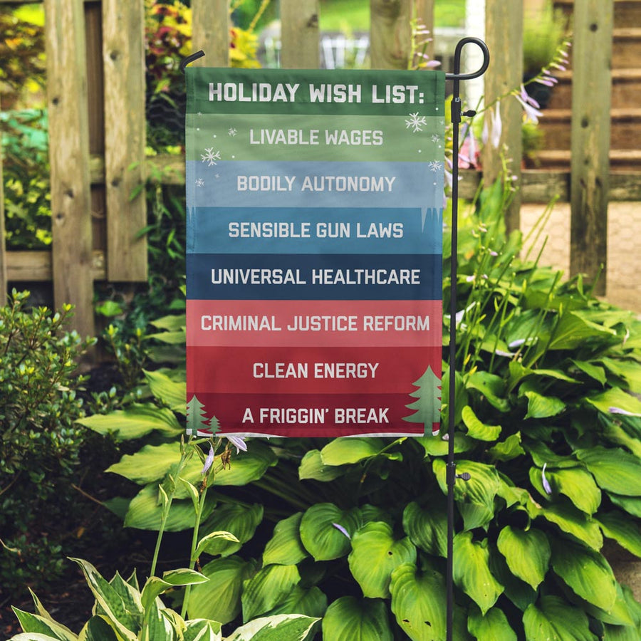 Holiday Wish List Garden Flag