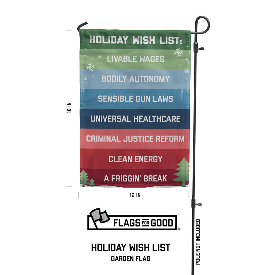 Holiday Wish List Garden Flag