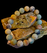 Serenity Flow Amazonite Bracelet – 10mm Matte Reiki-Infused Calm & Communication Stone (Medium Fit)