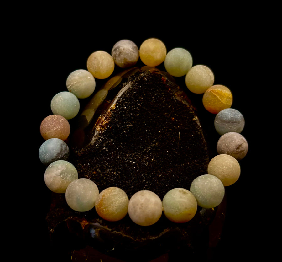 Serenity Flow Amazonite Bracelet – 10mm Matte Reiki-Infused Calm & Communication Stone (Medium Fit)