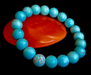 Tranquil Strength Magnesite Turquoise Bracelet – 10mm Matte Reiki-Infused Power Bracelet (Medium–Large Fit)
