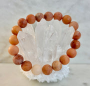 Blush Ember Pink Aventurine Bracelet – 10mm Matte Reiki-Infused Energy Bracelet (Medium Fit)
